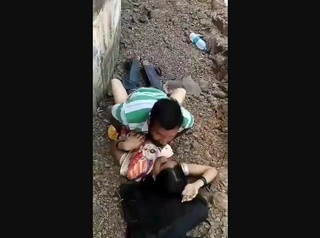 Couple outdoor sex Captured