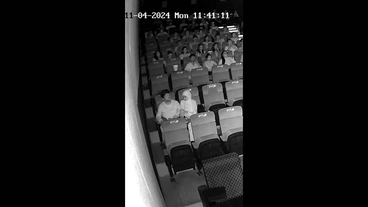 Theatre cctv Blowjob Swallowing cum
