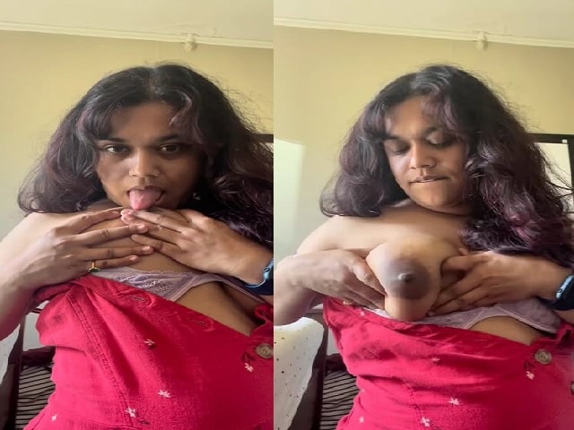 Horny girl boob licking topless new desi mms update