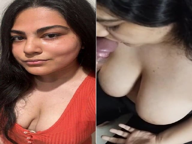 Sexiest Instagram girl nude boobs show with blowjob
