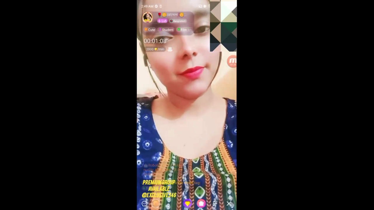 Rodela from Bangladesh Showing Boobs Hairy Pussy on Chamet Live with Face