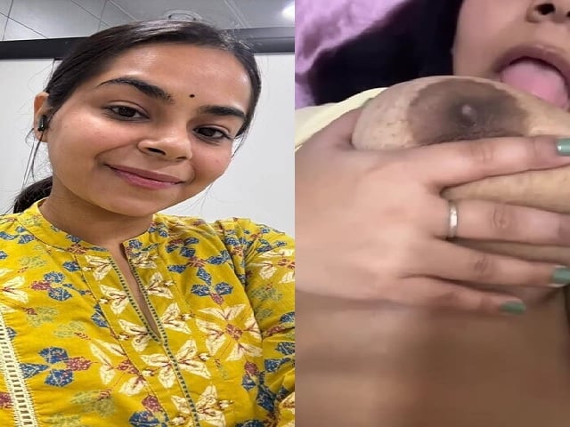 Cute wife kissing and big boobs showing update