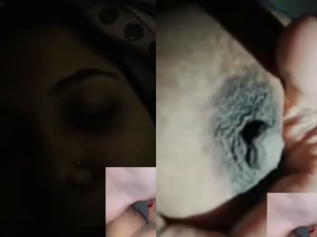 Dark nipples bhabhi nude private cam show at night