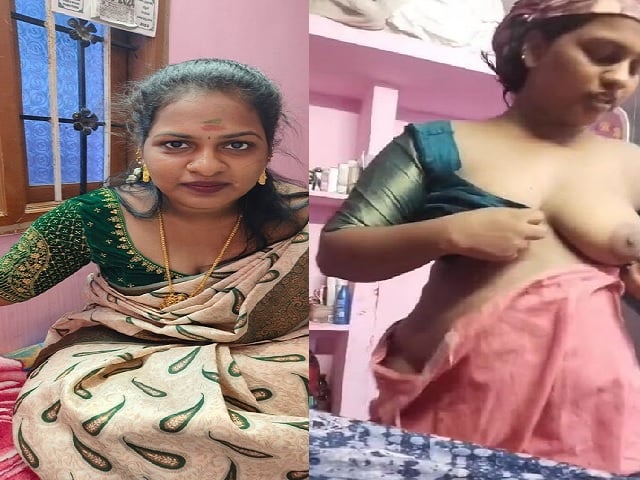 Tamil wife wearing blouse with boob showing viral MMS