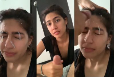 Beautiful desi girl with thick facial cumshots