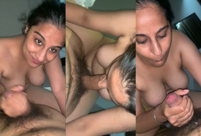 Horny BF gets a desi blowjob and cums in GF’s mouth