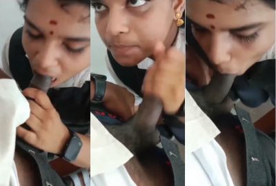 Marathi college girl gives a desi blowjob to her lover